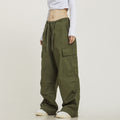 Multi-Pocket Wide-Leg Cargo Pants