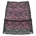 Lace-Overlay Mini Skirt