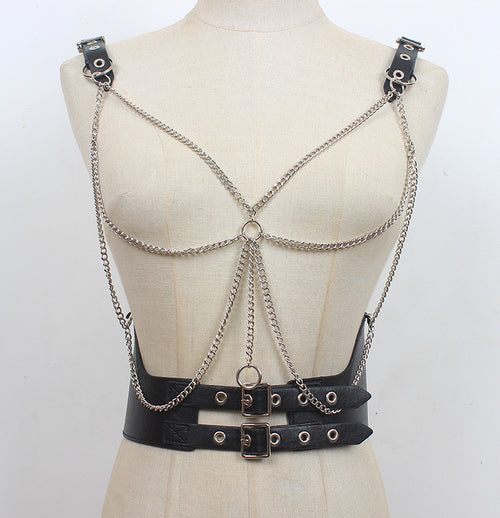 Chain-Detail Harness Belt