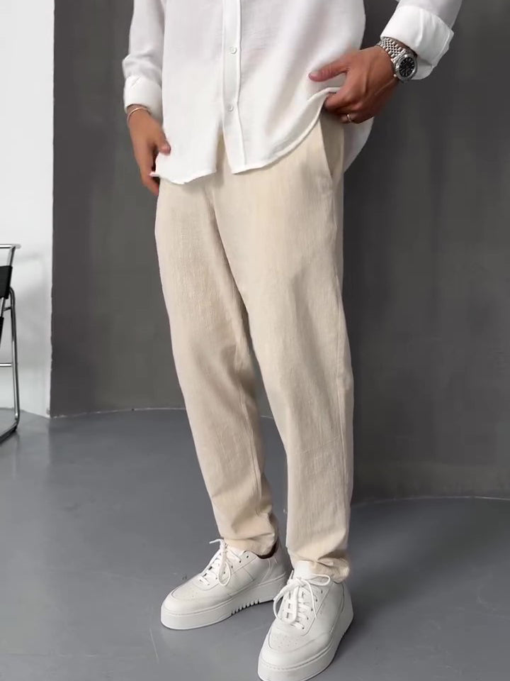 Straight-Leg Trousers