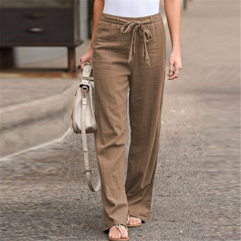 Drawstring Pull-On Trousers