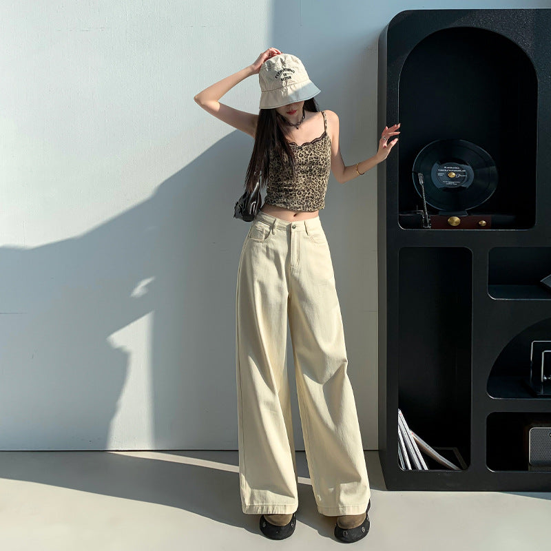 High-Waisted Straight-Leg Pants