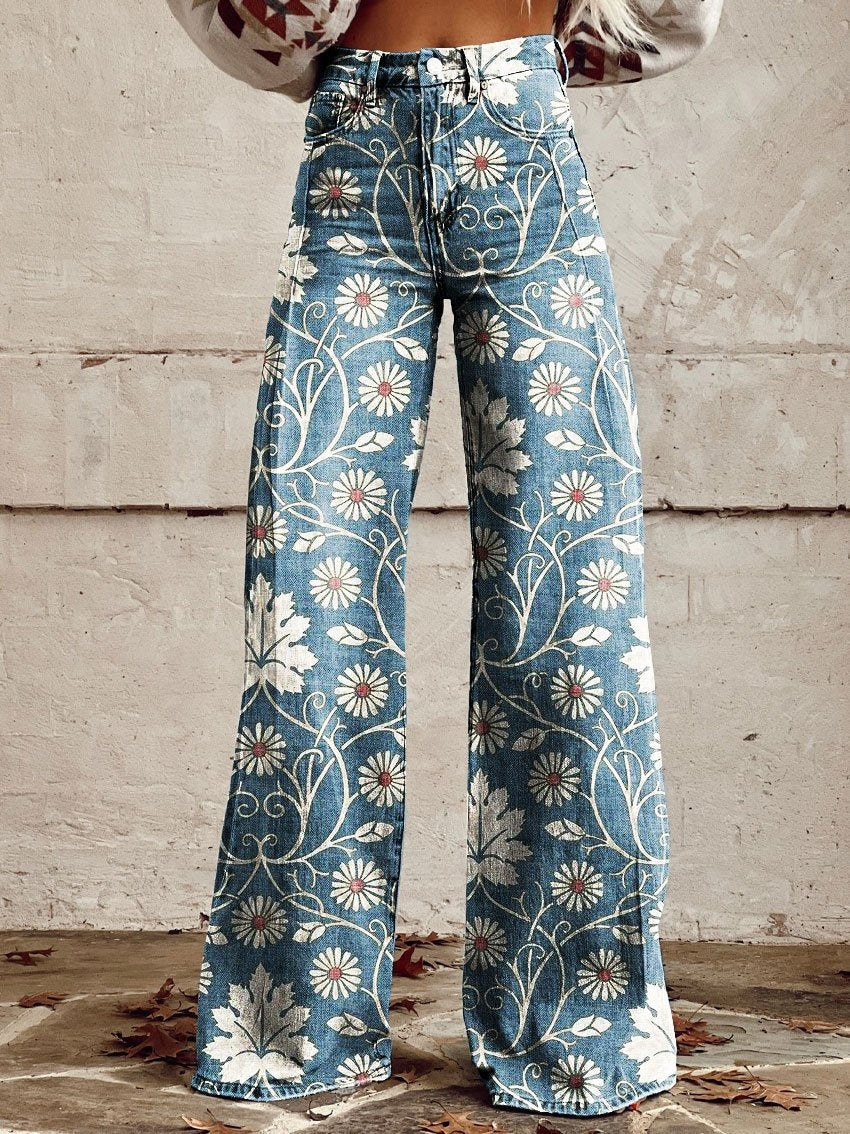 Printed Flare Pants
