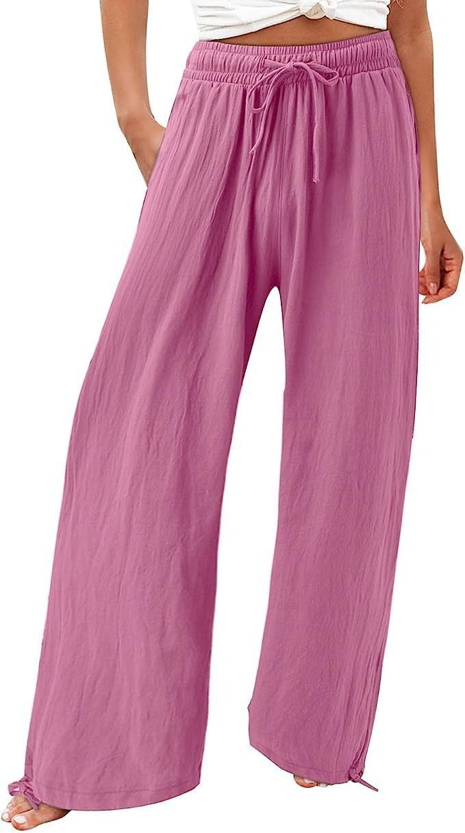 Drawstring Wide-Leg Pants