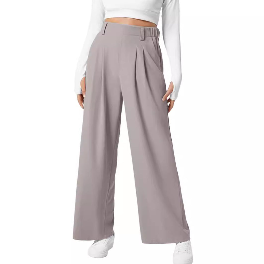 Textured Wide-Leg Pants