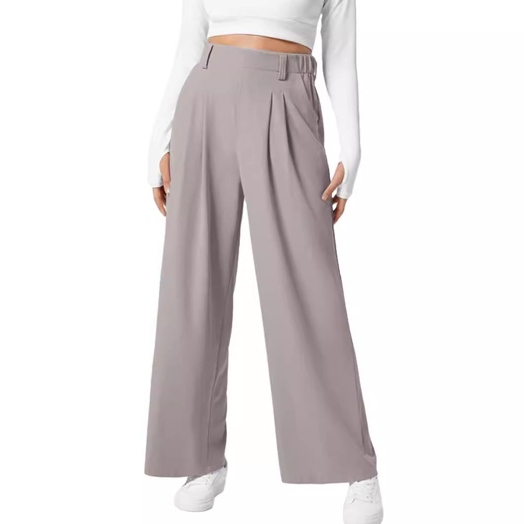 Textured Wide-Leg Pants