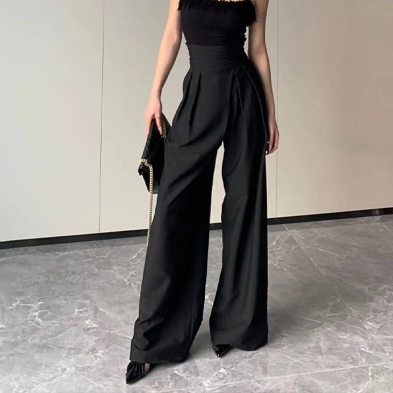 Pleated Wide-Leg Pants