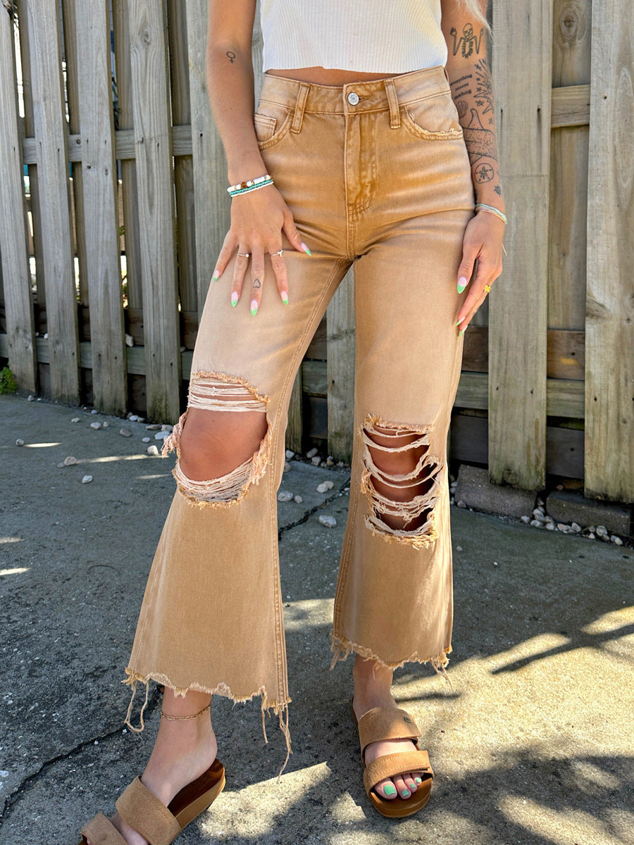 Distressed Loose-Fit Jeans