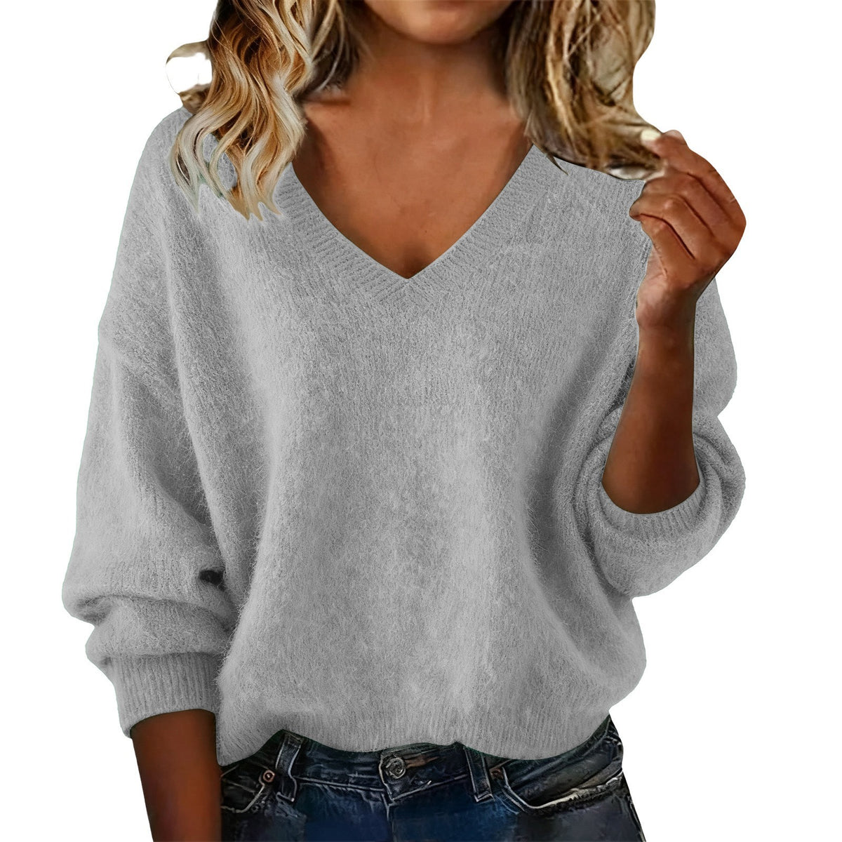 Relaxed V-Neck Sweater