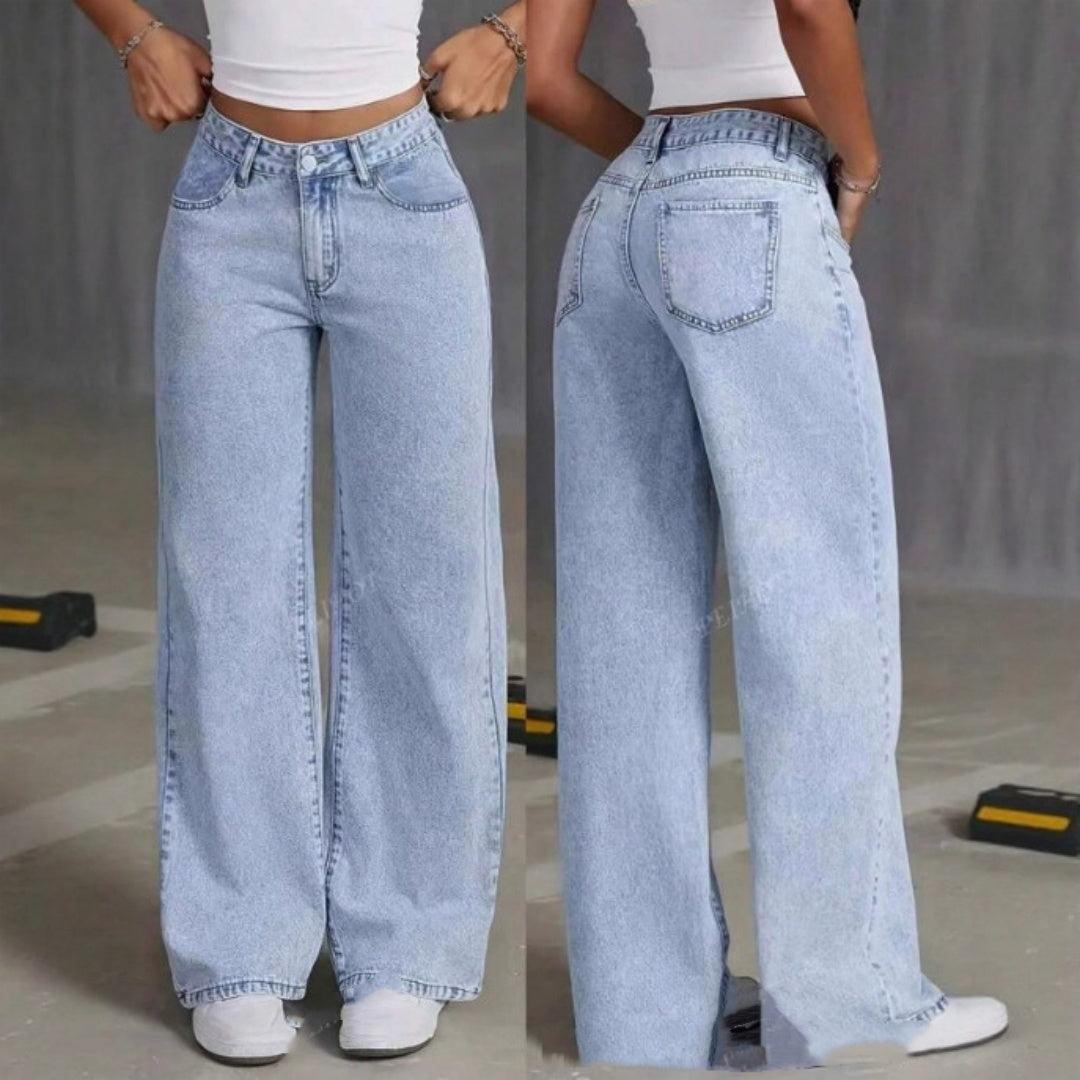 High-Waisted Relaxed Jeans