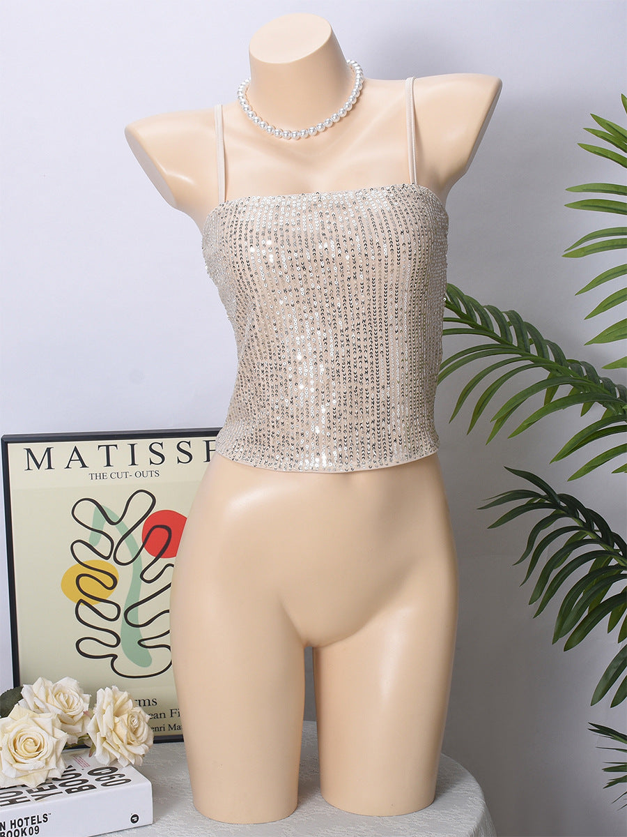 Backless Sequin Cami