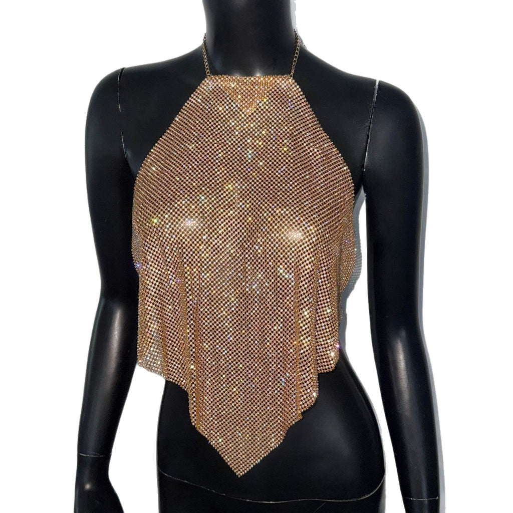 Embellished Halter Top