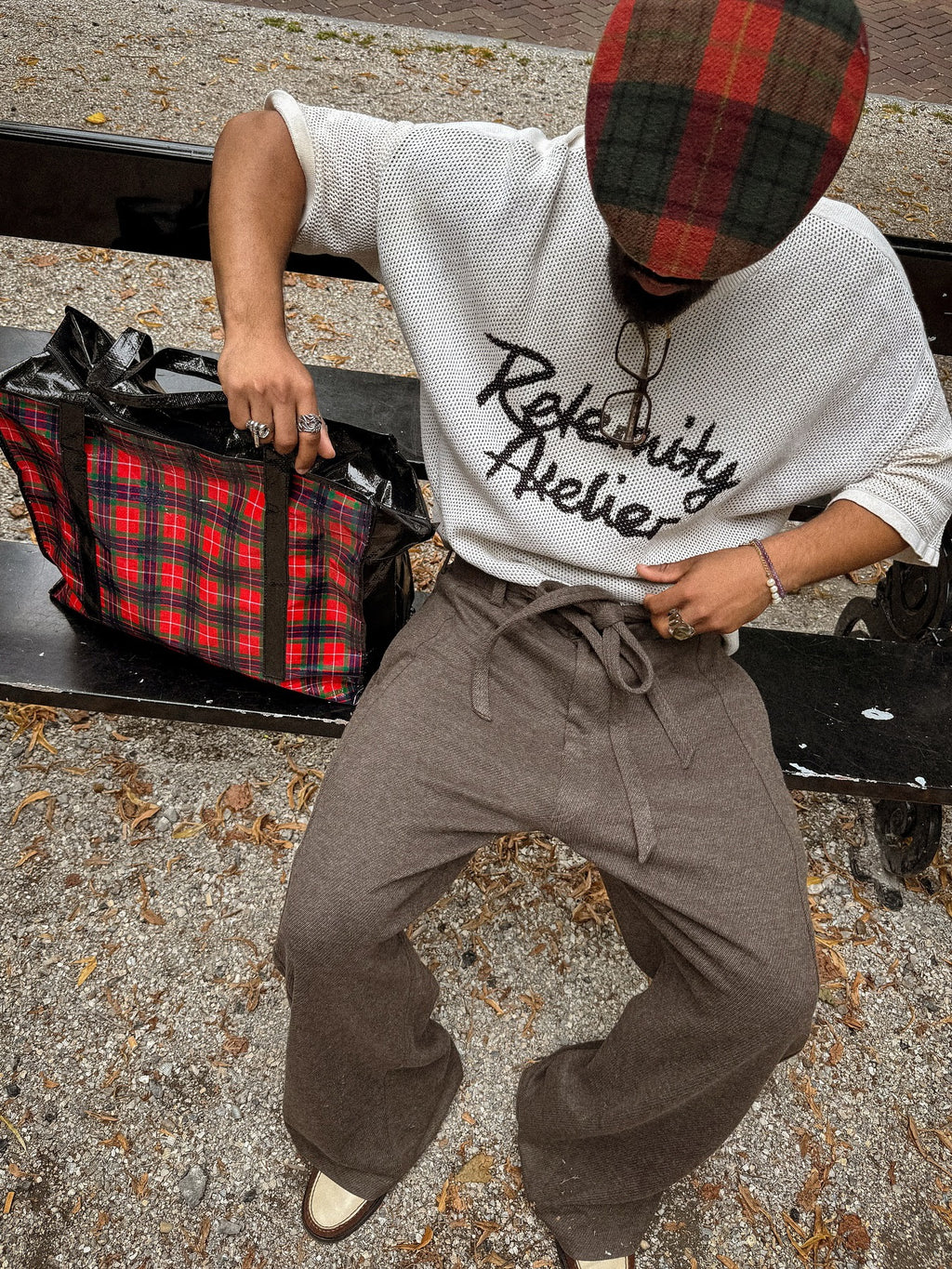 Lettering Mesh T-Shirt