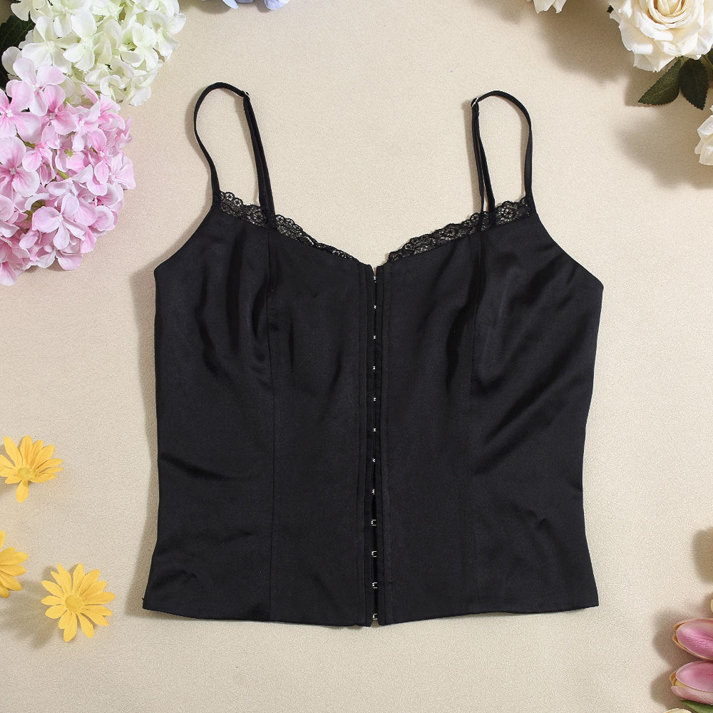 Lace-Trim Corset Cami