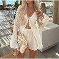 Tie-Front Top & Shorts Set