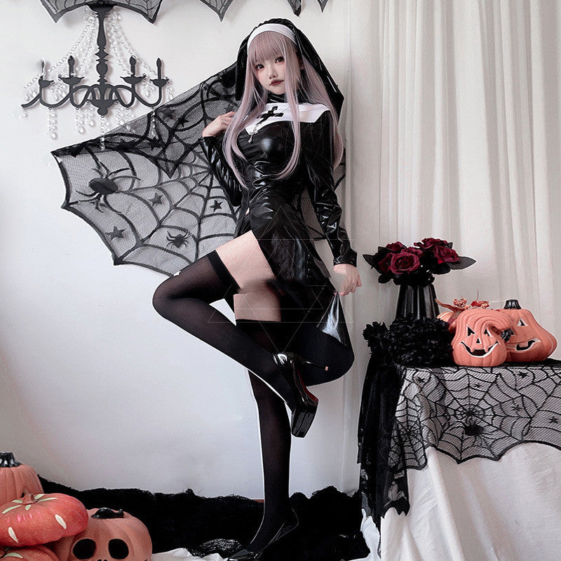 Gothic Nun Costume Set