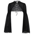 Lace-Up Bell-Sleeve Shrug