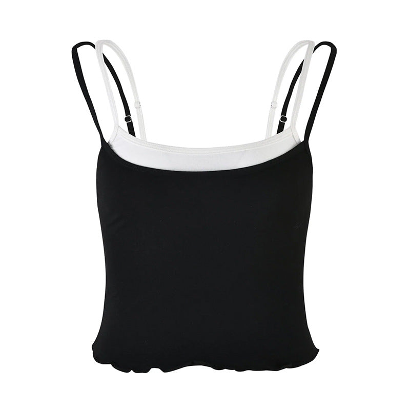 Layered-Look Contrast Cami