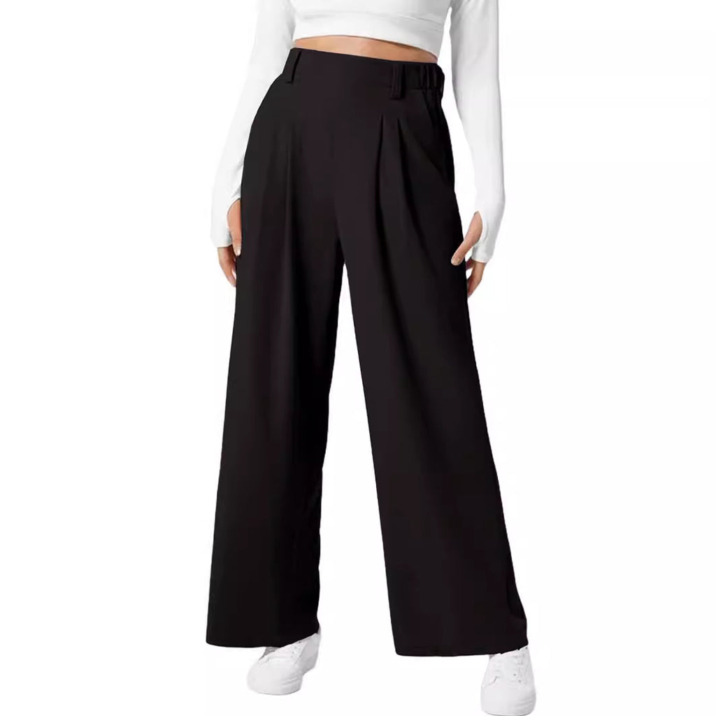 Textured Wide-Leg Pants