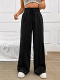 Drawstring Wide-Leg Pants