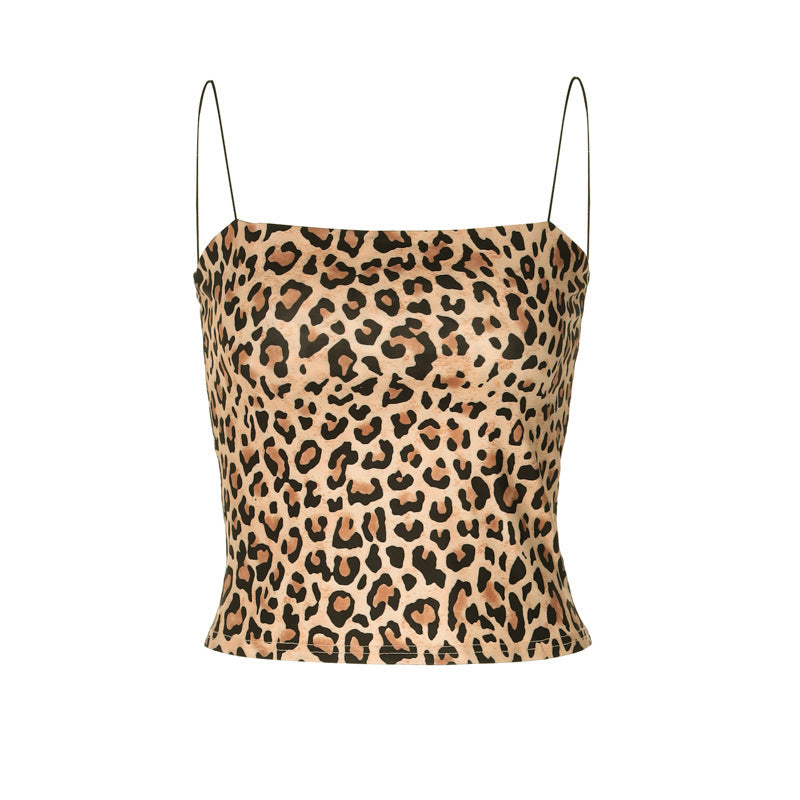 Leopard-Print Cami Crop Top