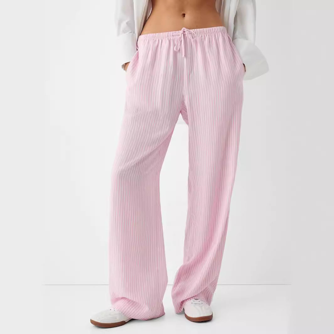 Pinstripe Pull-On Pants