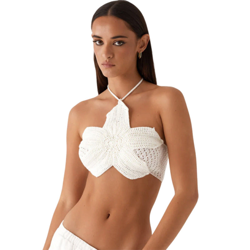 Cutout Knit Halter Top
