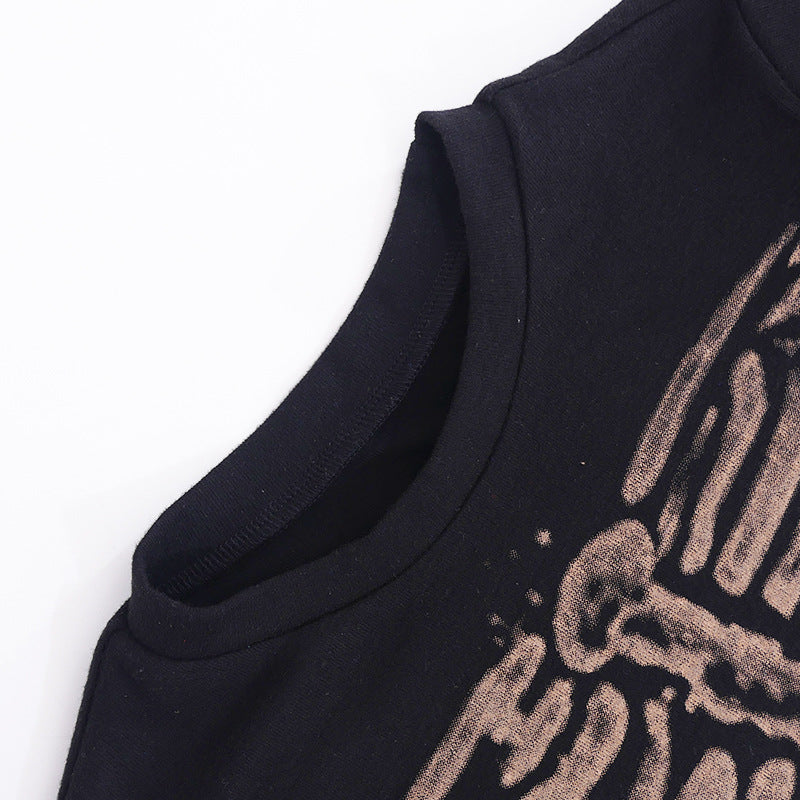 Ribcage-Print Crop T-Shirt