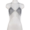 Metallic-Effect Fringe Body Chain