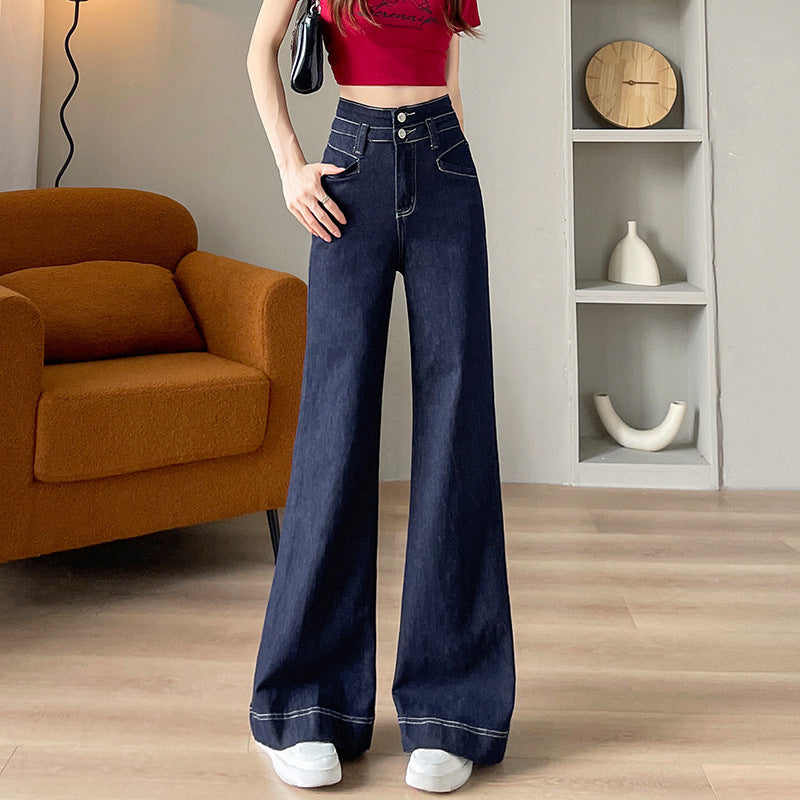 High-Waisted Wide-Leg Jeans