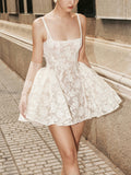 Lace-Panel Mini Dress