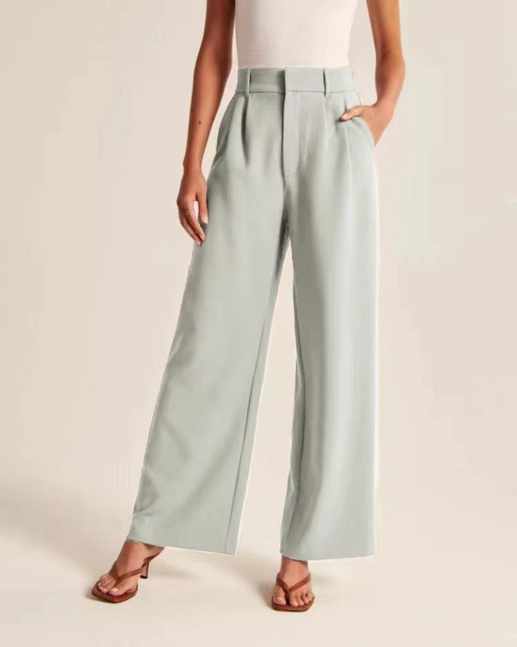 Pleated Wide-Leg Pants