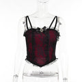 Lace-Overlay Corset Camisole