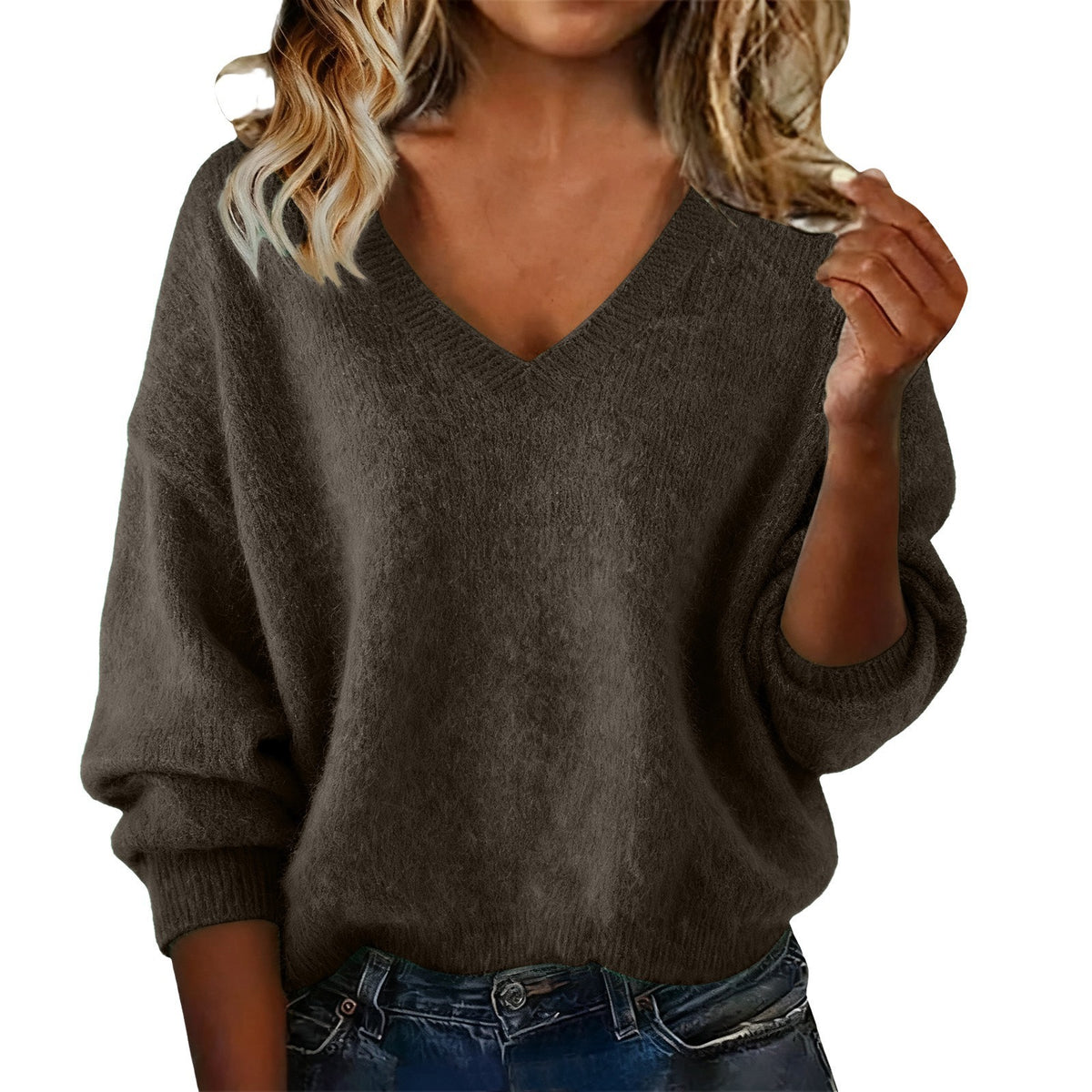 Relaxed V-Neck Sweater