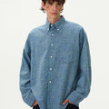 Checked Button-Up Shirt