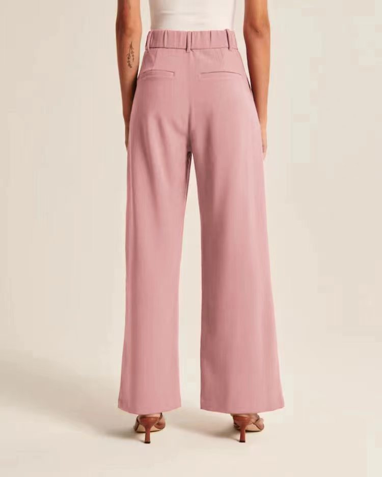 Pleated Wide-Leg Pants