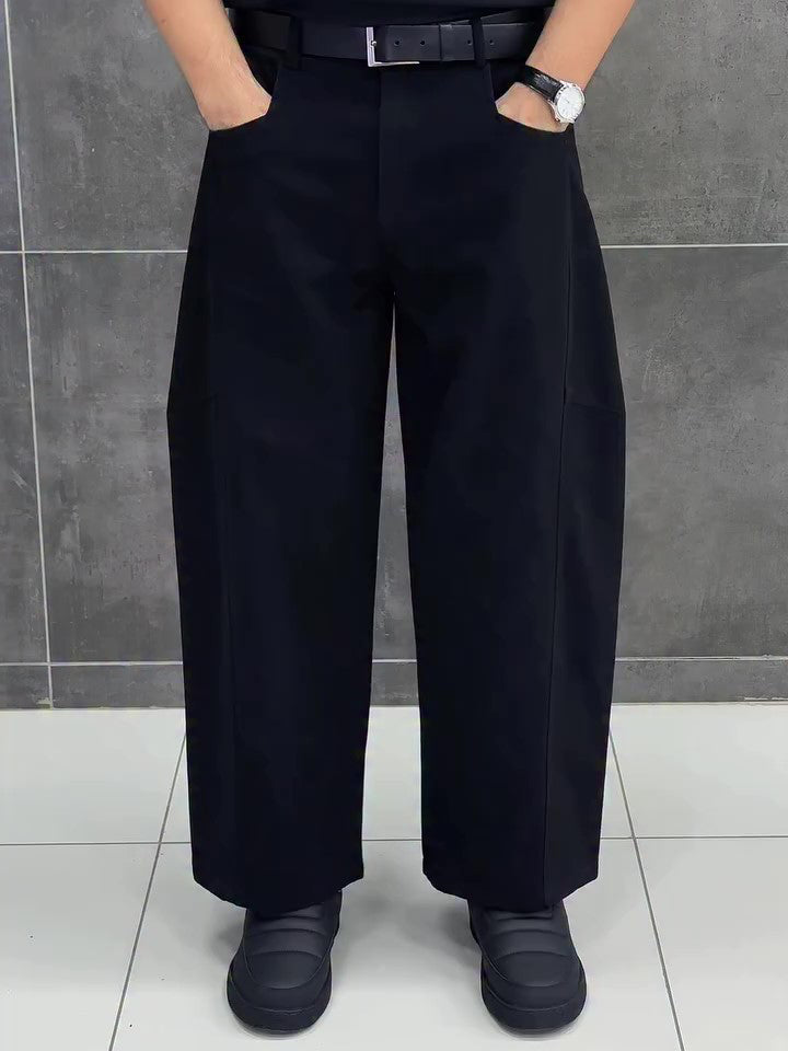 Sculpted Wide-Leg Cropped Pants