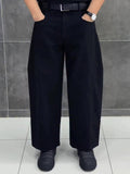 Sculpted Wide-Leg Cropped Pants