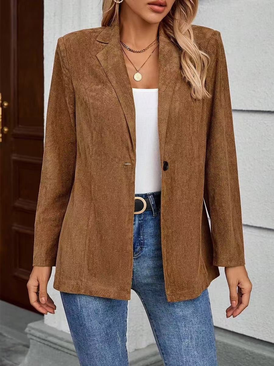 Relaxed Single-Button Blazer