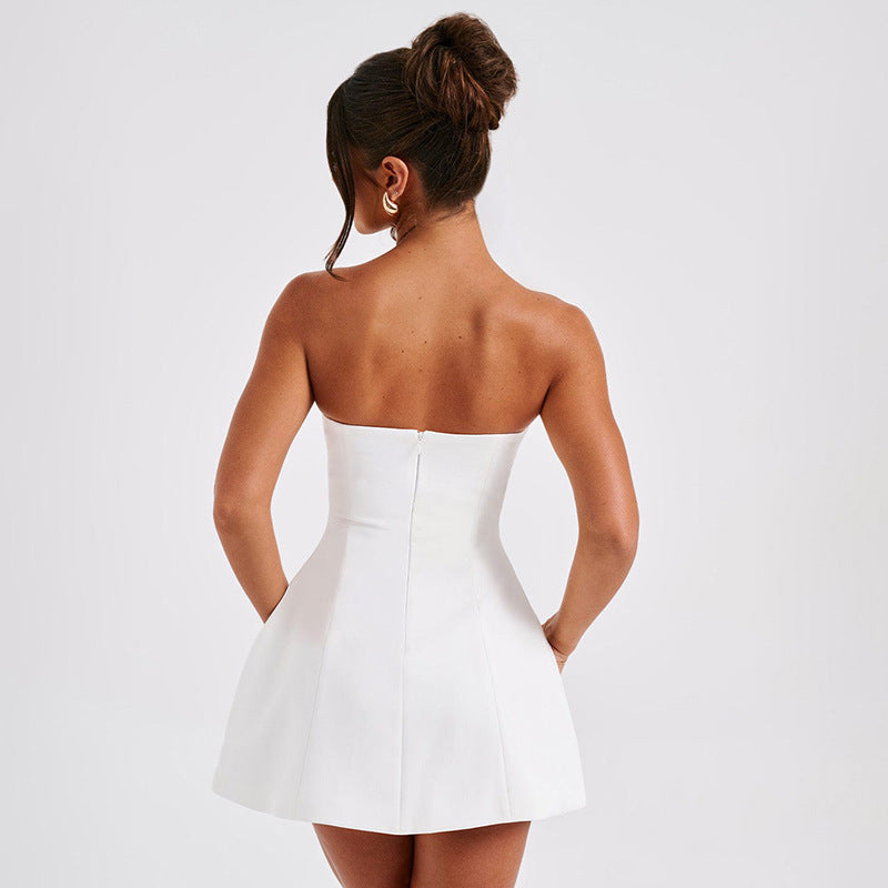Backless Bandeau Mini Dress