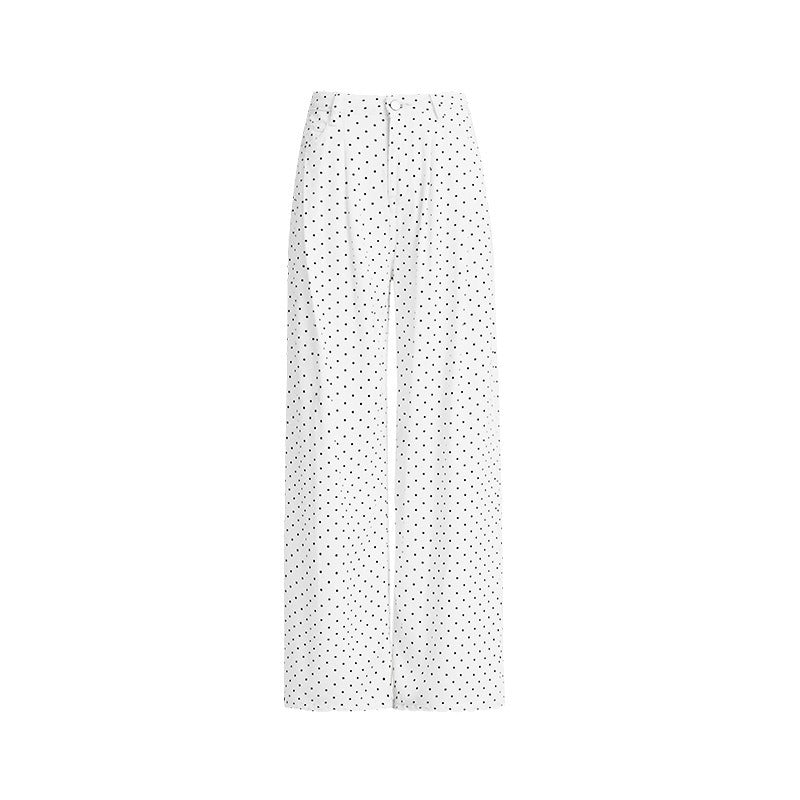 Polka-Dot Wide-Leg Pants