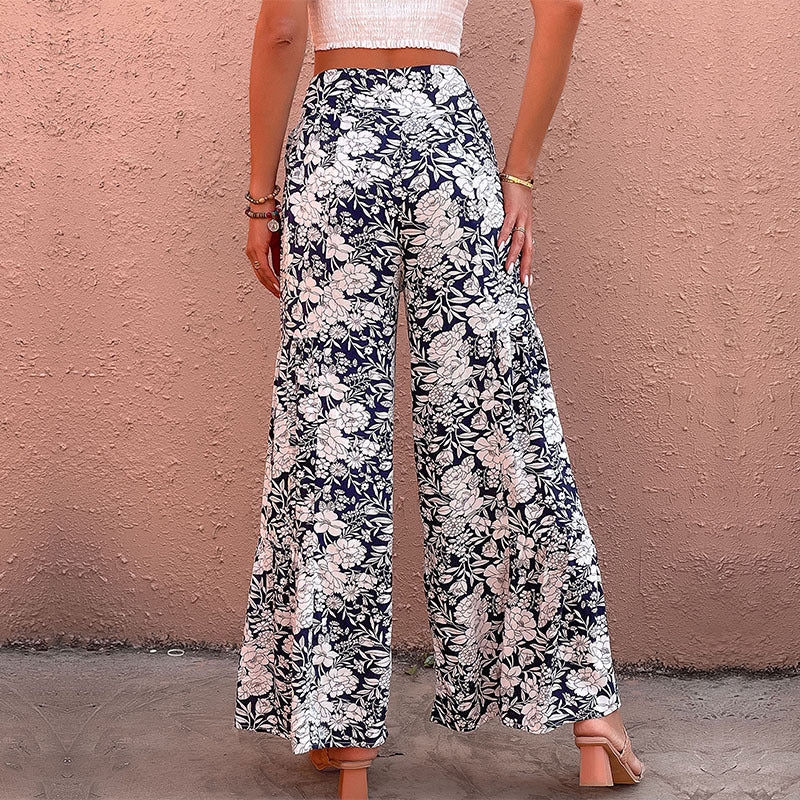 Floral Wide-Leg Pants