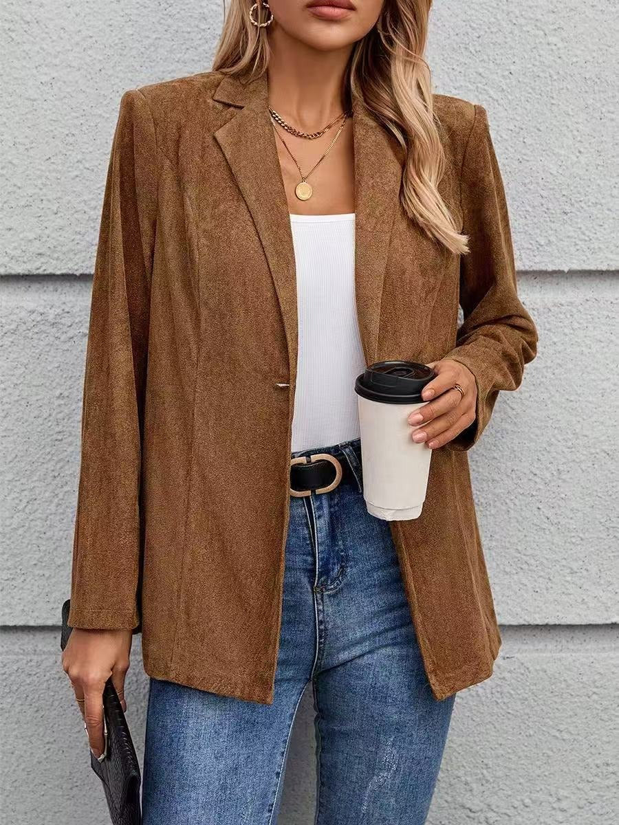 Relaxed Single-Button Blazer
