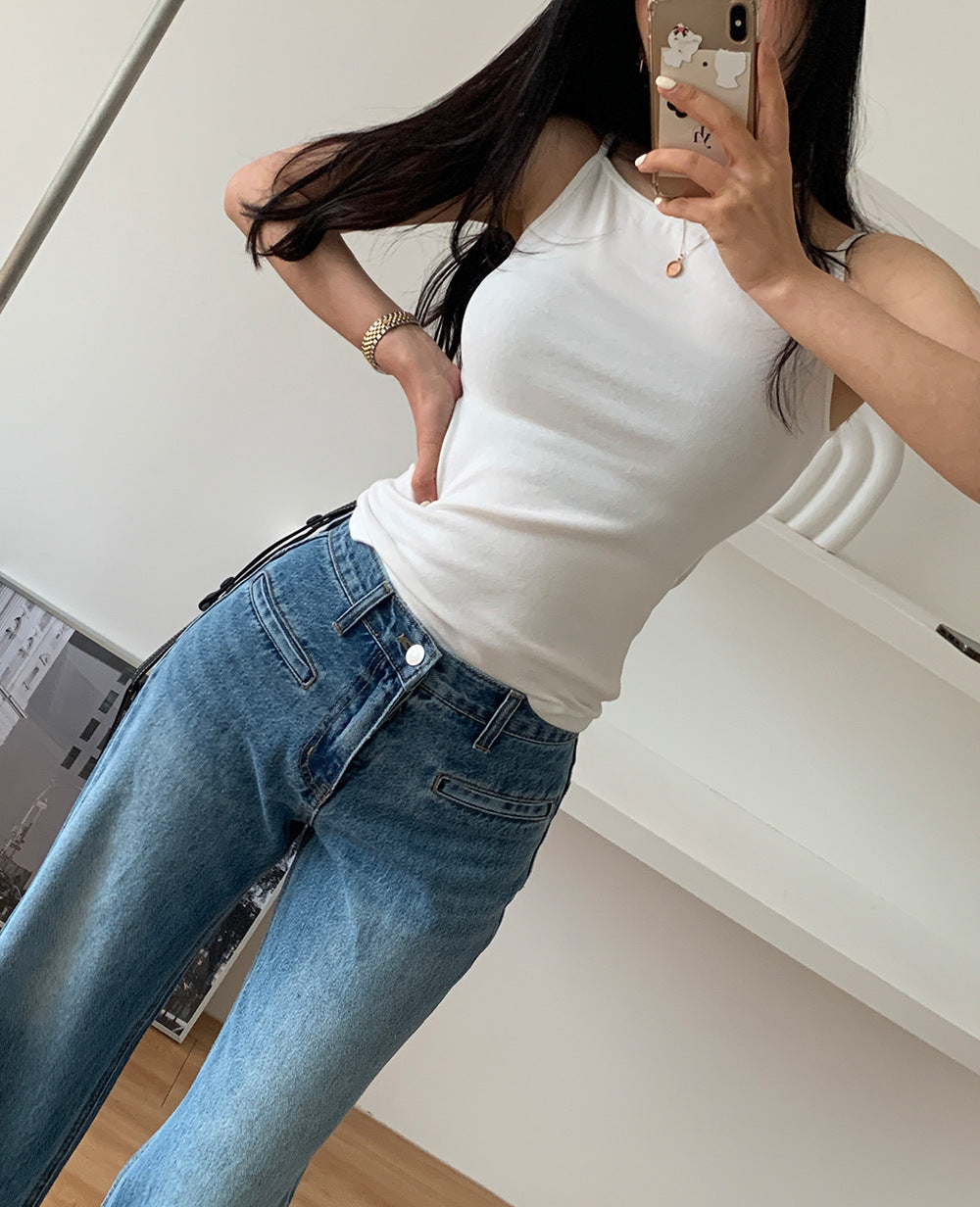 High-Waisted Wide-Leg Jeans