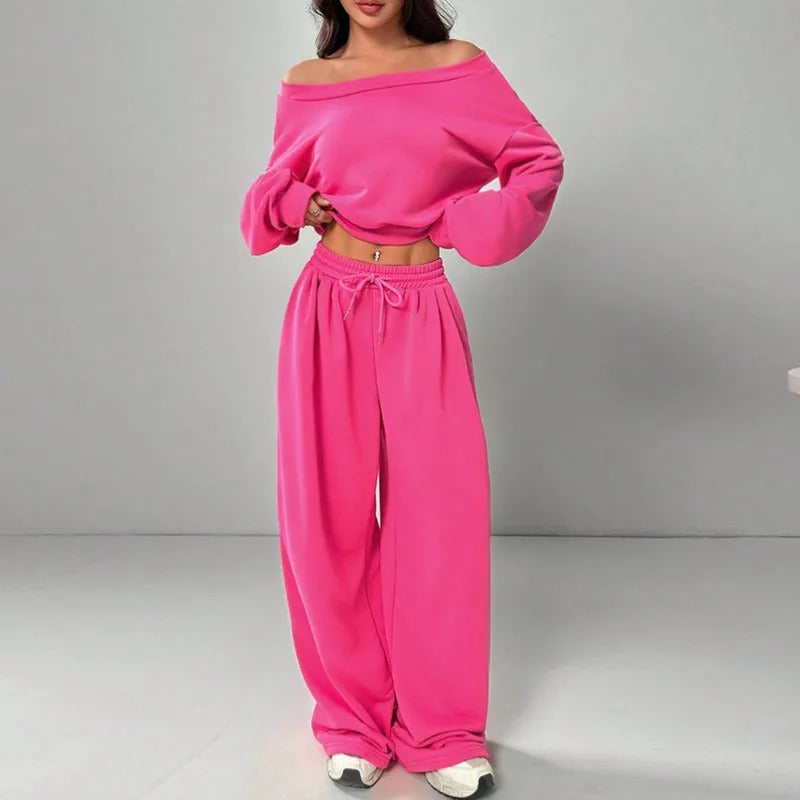 Off-Shoulder Top & Pants Set