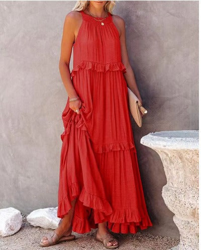 Tiered Sleeveless Maxi Dress
