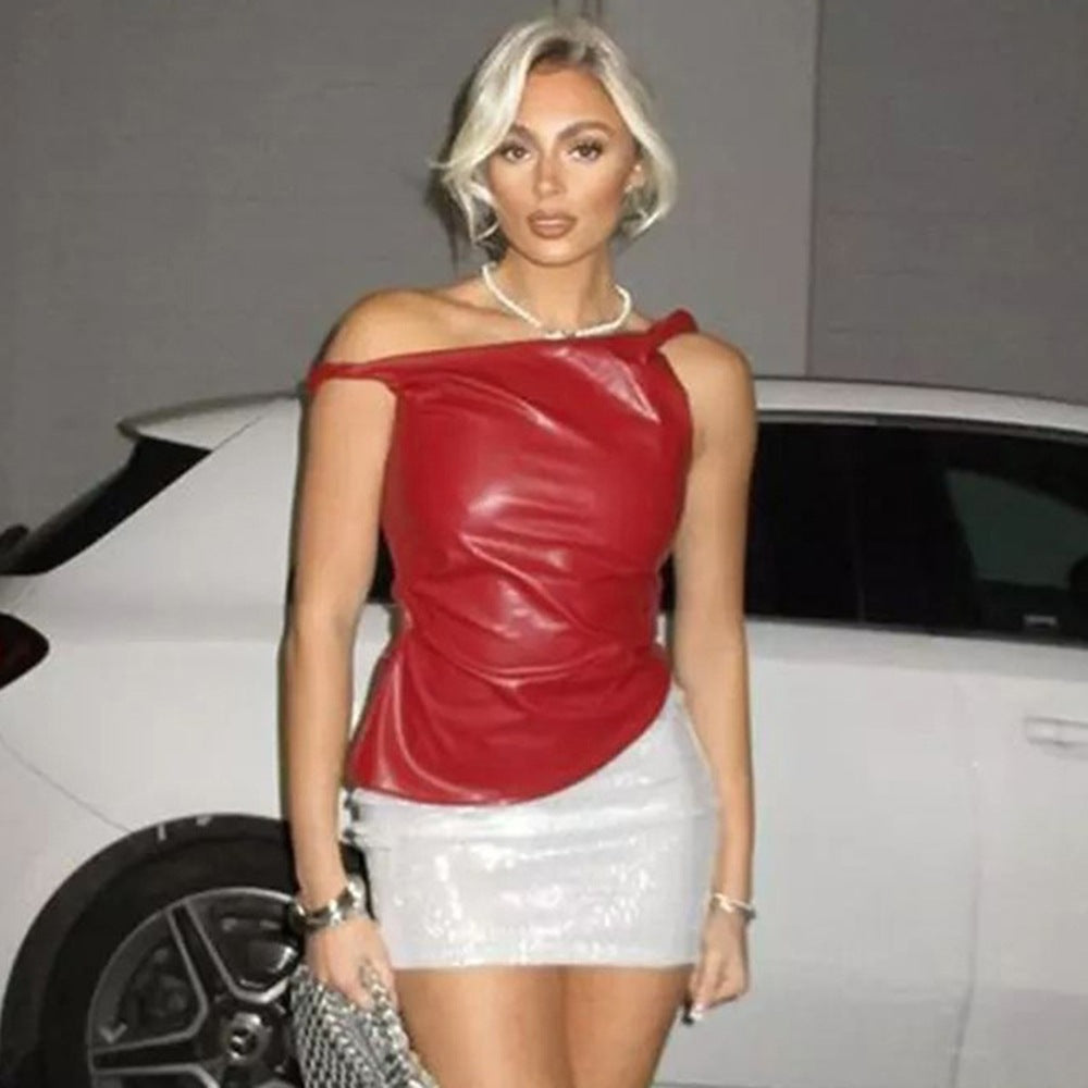 Asymmetric Sleeveless Top