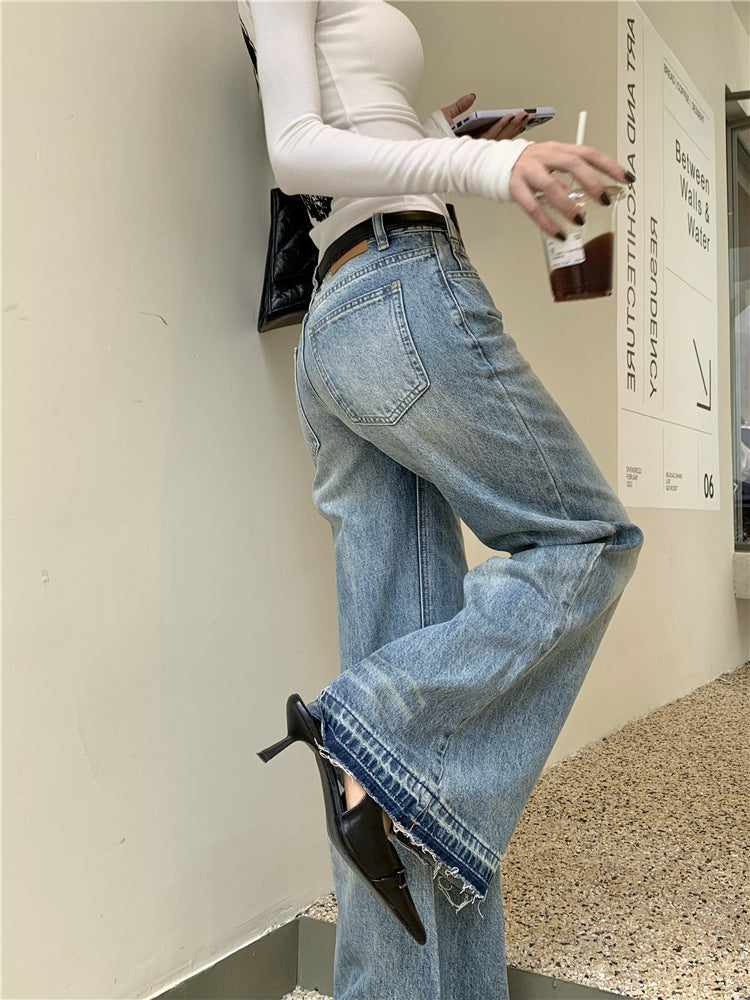 Vintage-Wash Relaxed Jeans