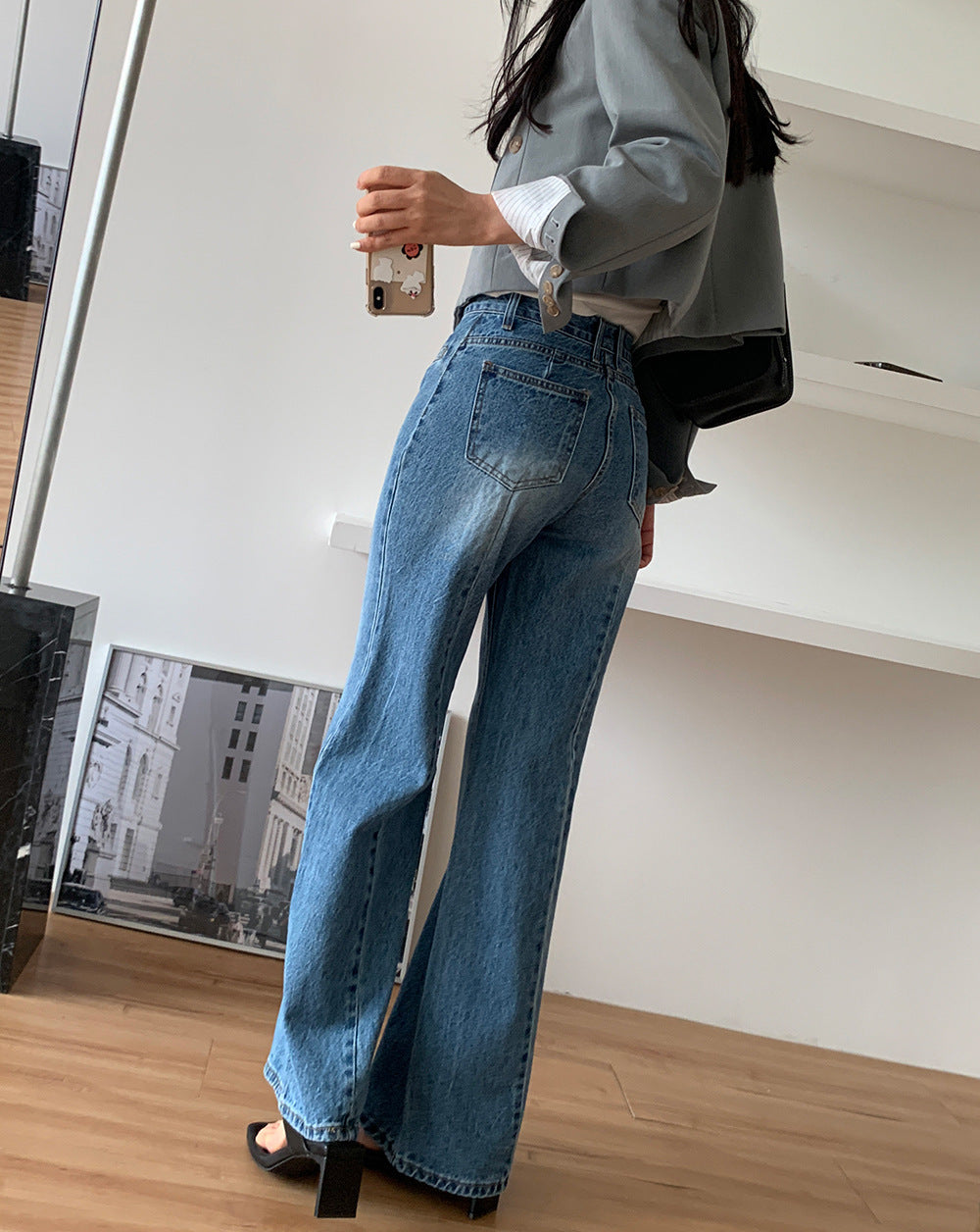 High-Waisted Wide-Leg Jeans