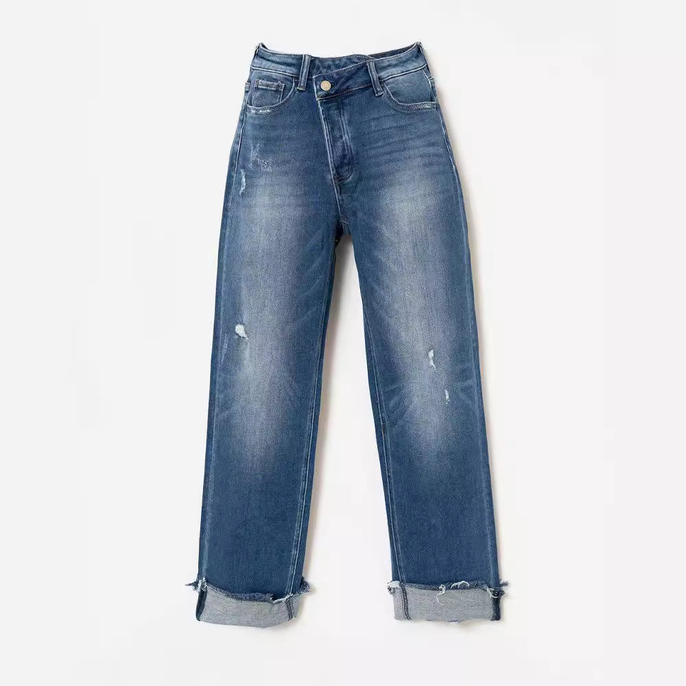 Relaxed Cuffed Jeans